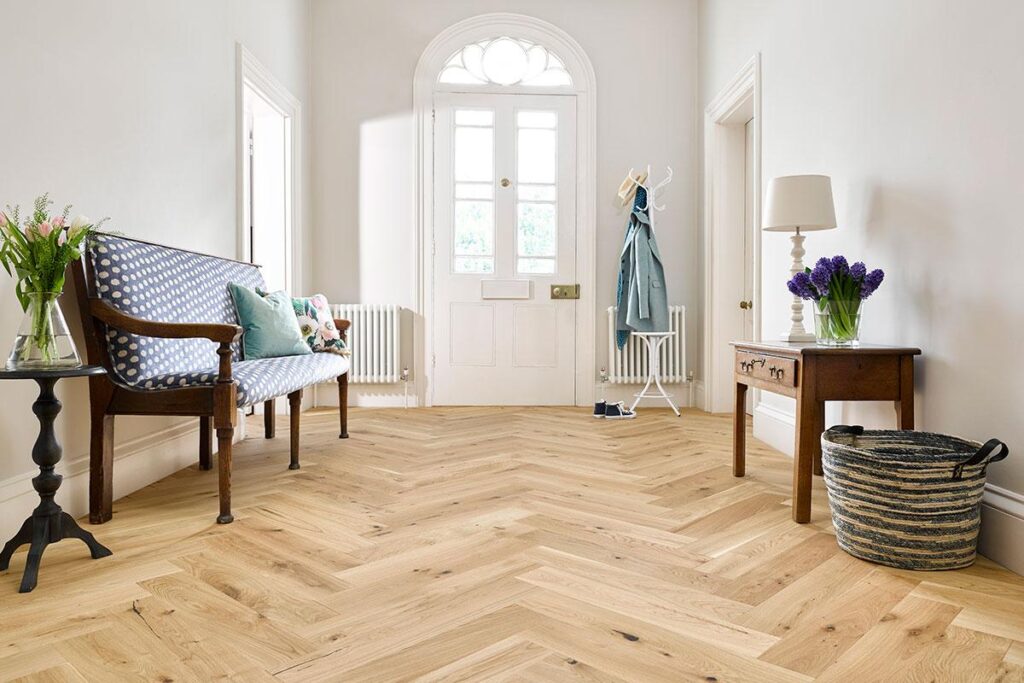 Solid Timber Flooring in Herringbone Style