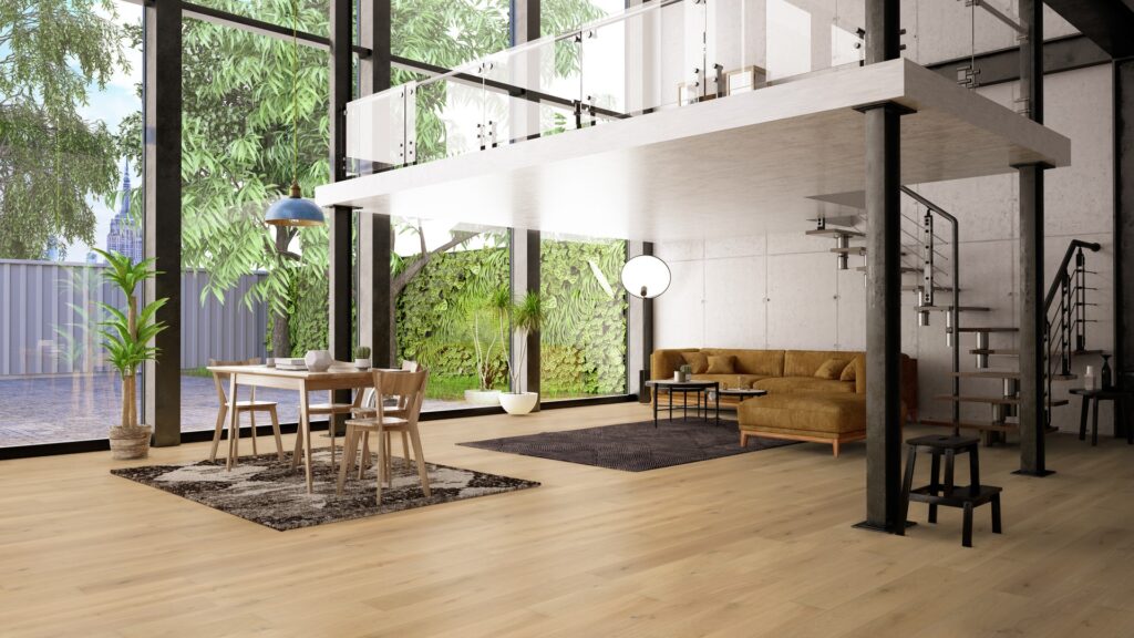 Pure Diamond oak timber flooring in a living room