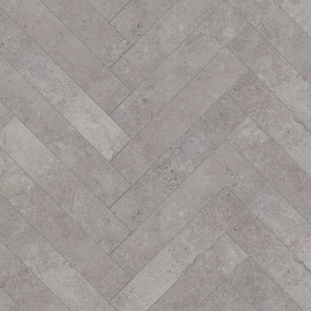 Herringbone Laminate Range in Pesaro Cement Colour.