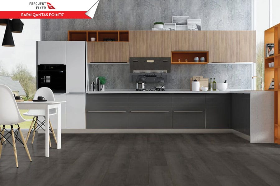 southern-lights-hero - Westcoast Floors Vinyl Flooring Planks in Southern Lights range on display in a kitchen