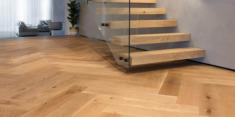Solid Timber Flooring in Herringbone Style