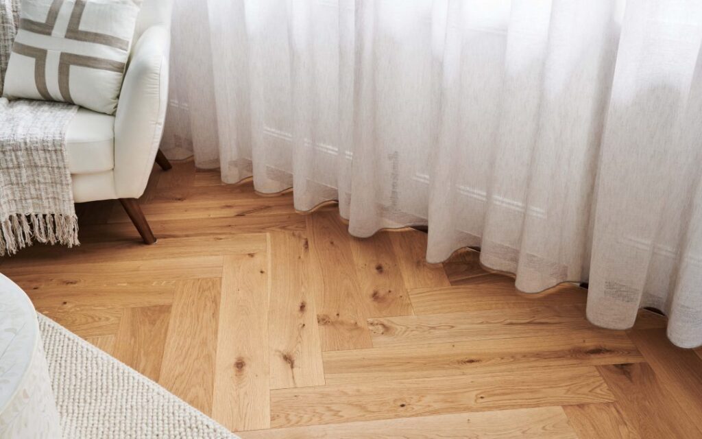 Solid Timber Flooring in Herringbone Style