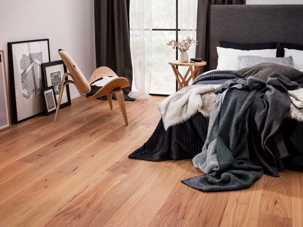 Solid Timber Flooring in Bedroom
